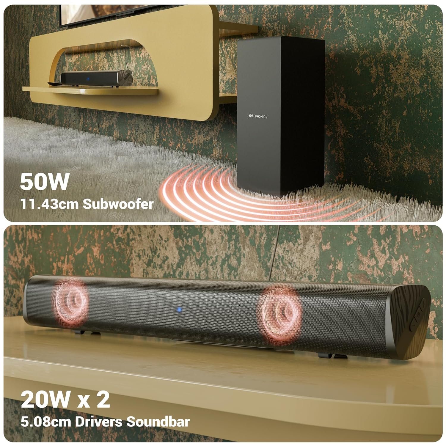 ZEBRONICS 90 Watts. ZEBRONICS Juke BAR 200A soundbar